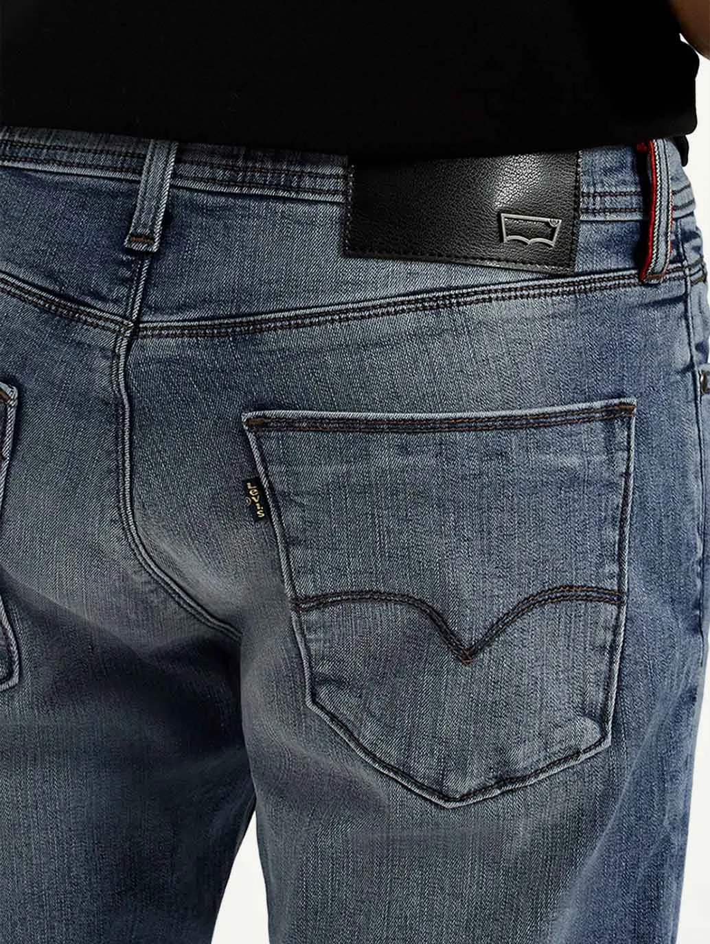 Neutral Look Urban Explorer Picnic Style Men's Redloop 511 Indigo Slim Fit Mid Rise Jeans