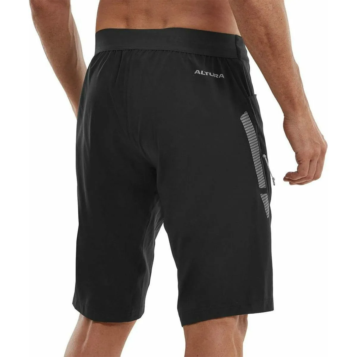 Travel Essential Altura Nightvision Lightweight Mens Baggy Cycling Shorts - Black