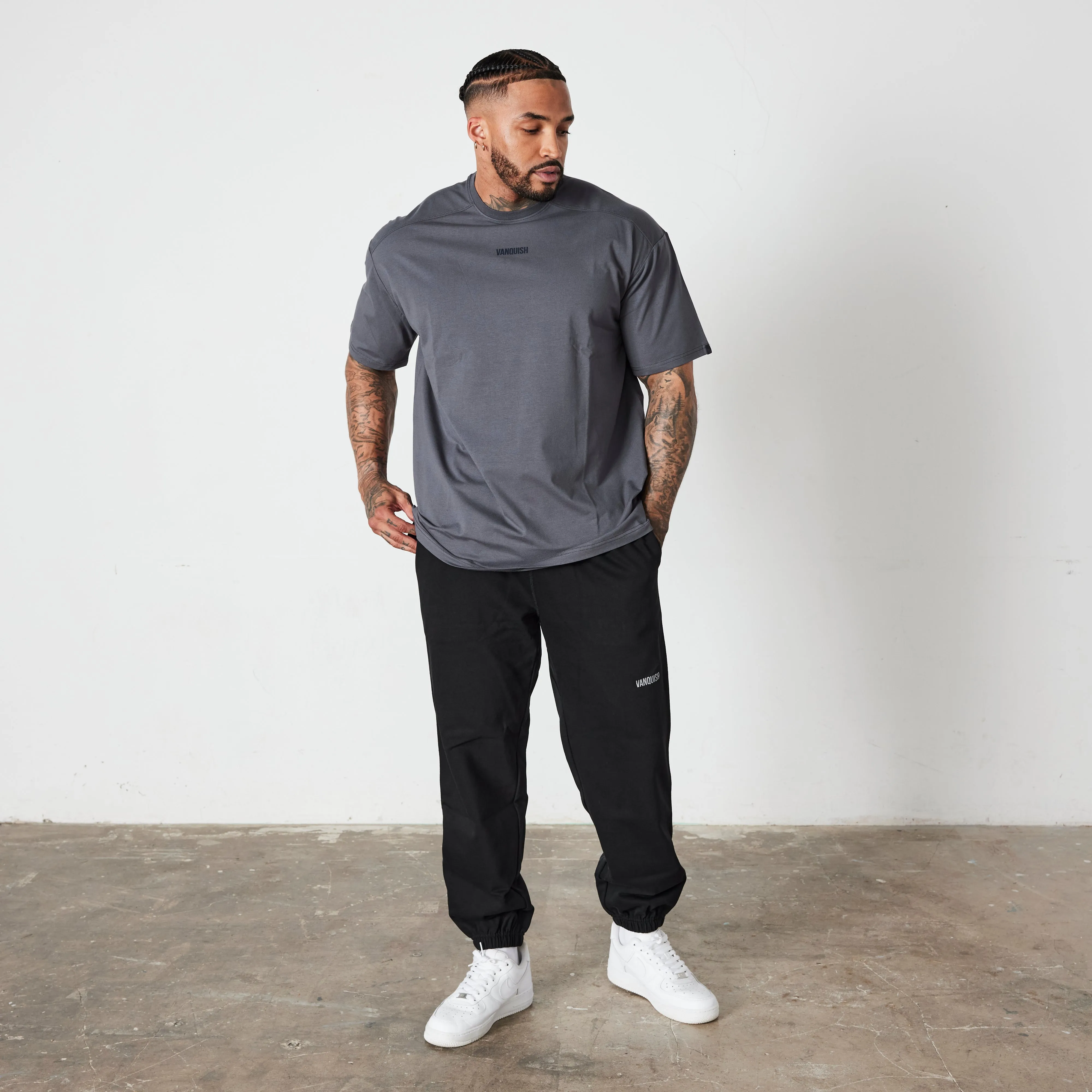 Formal Style Vanquish Essential Denim Blue Oversized T Shirt