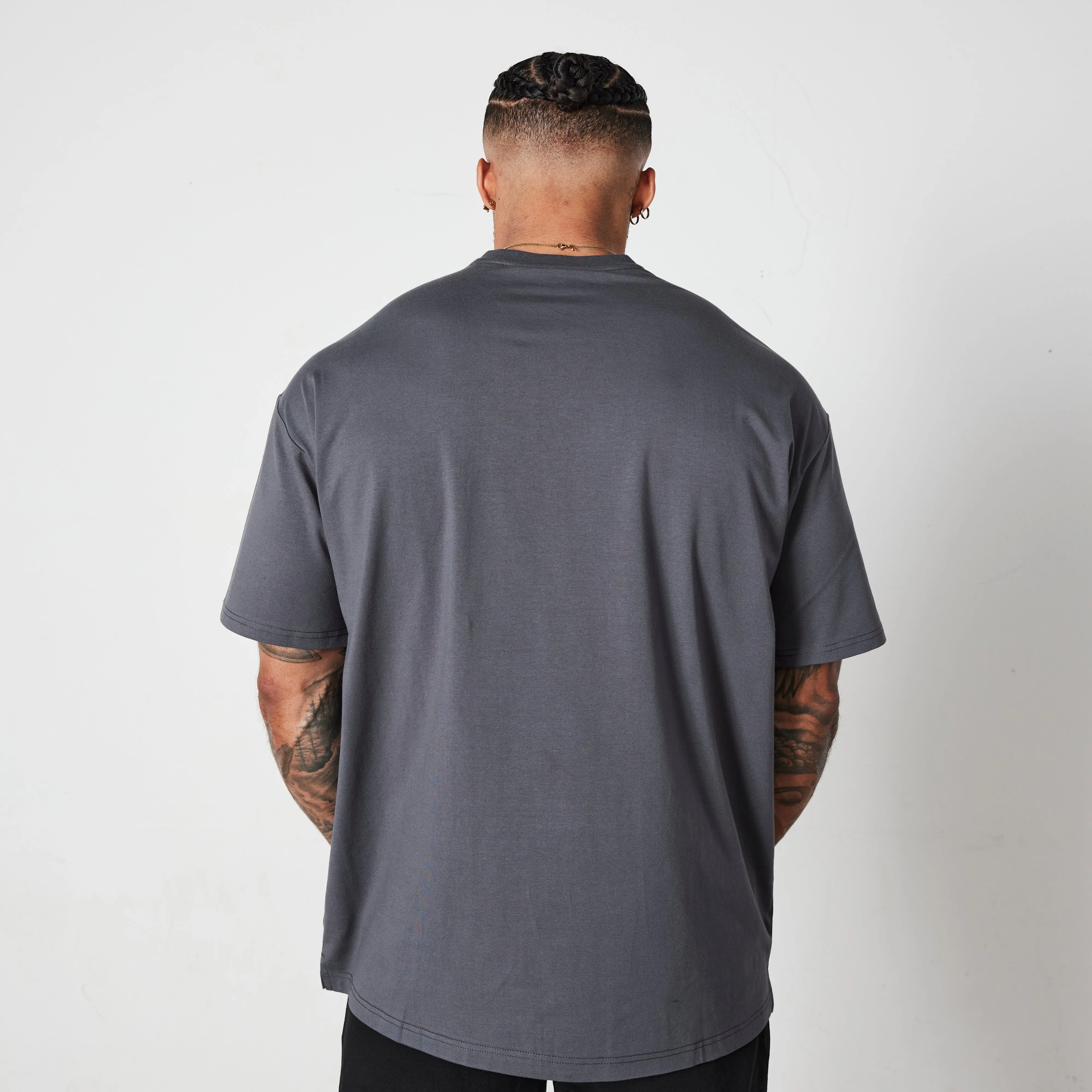 Vanquish Essential Denim Blue Oversized T Shirt Pastel color Versatile Top