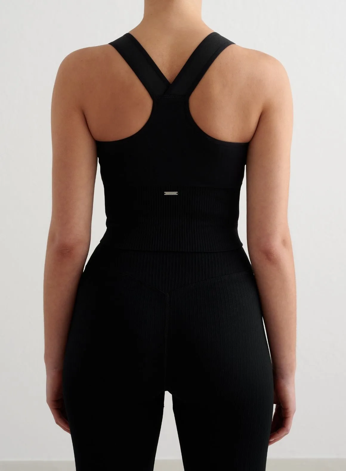 Fresh Lightness Anti - rust Black Ribbed Seamless High Support Bralette