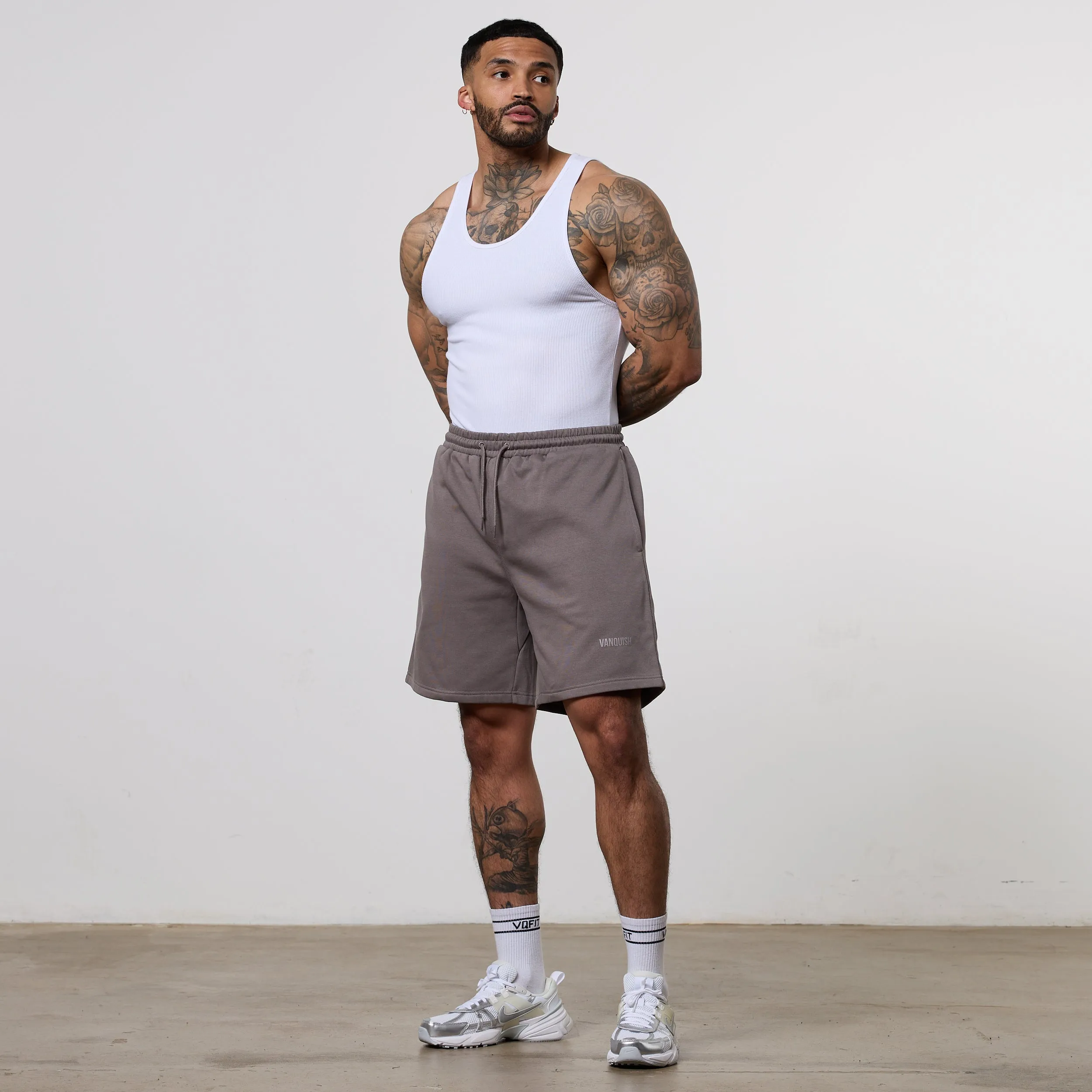 Vanquish Essential Mushroom Oversized Heavyweight Shorts Stain Release Finish