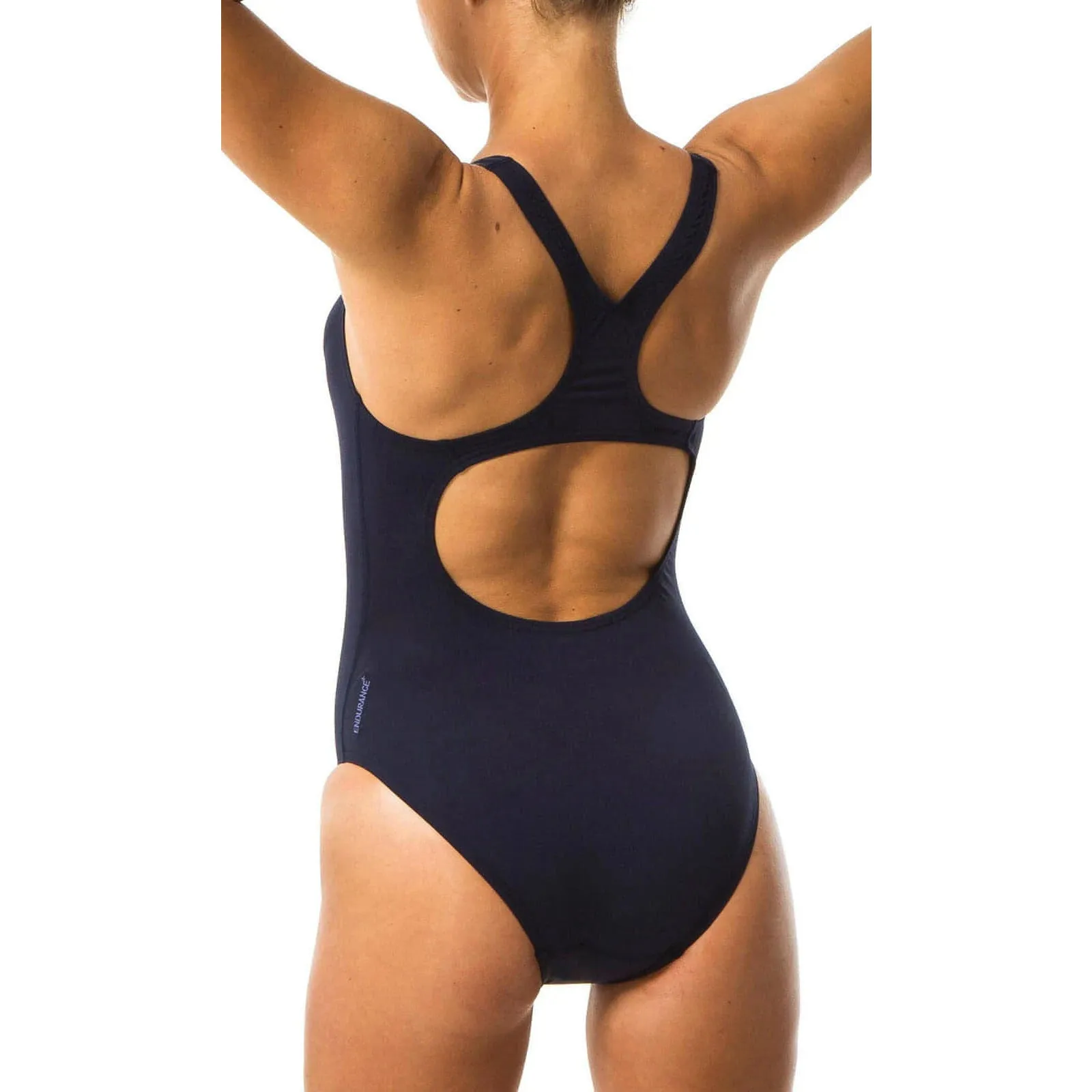 Trendy Fashion Speedo Printed Medalist Womens Swimsuit - Navy