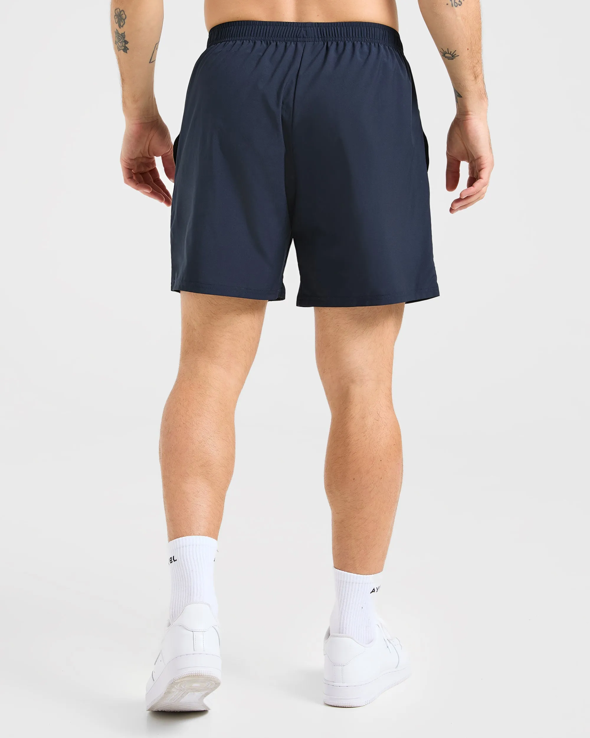 embroidery work Core 7" Shorts - Navy