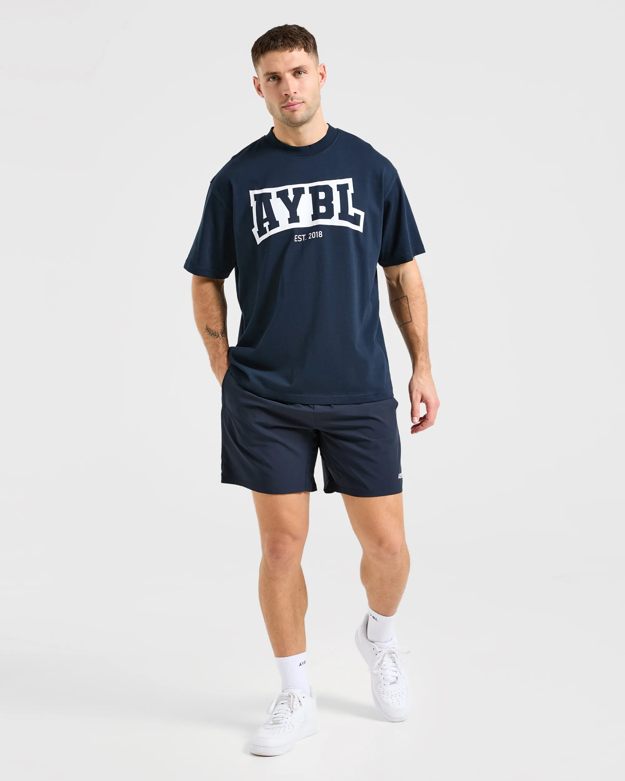 Core 7" Shorts - Navy Slip Resistant Inner Grip