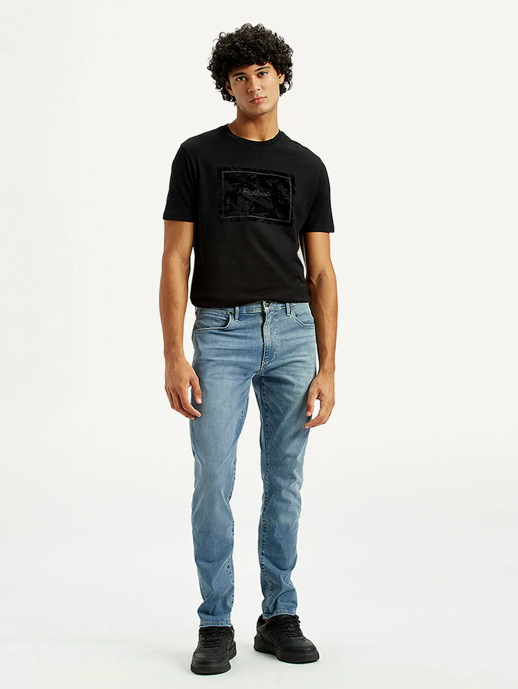 Men's Redloop 512 Dark Indigo Slim Tapered Fit Mid Rise Jeans Relaxed Feel