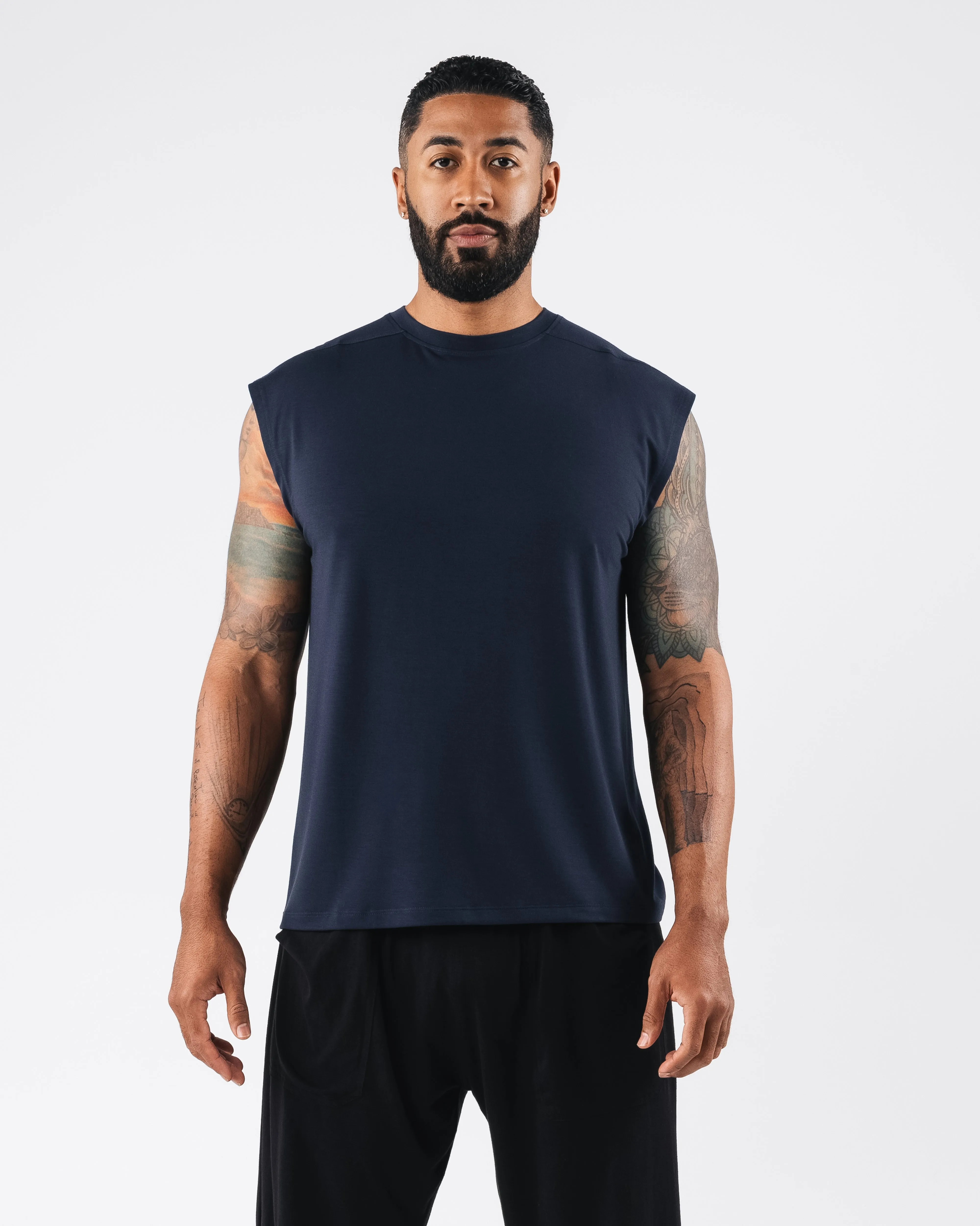 Stable Zero Accent Tank - Dark Navy