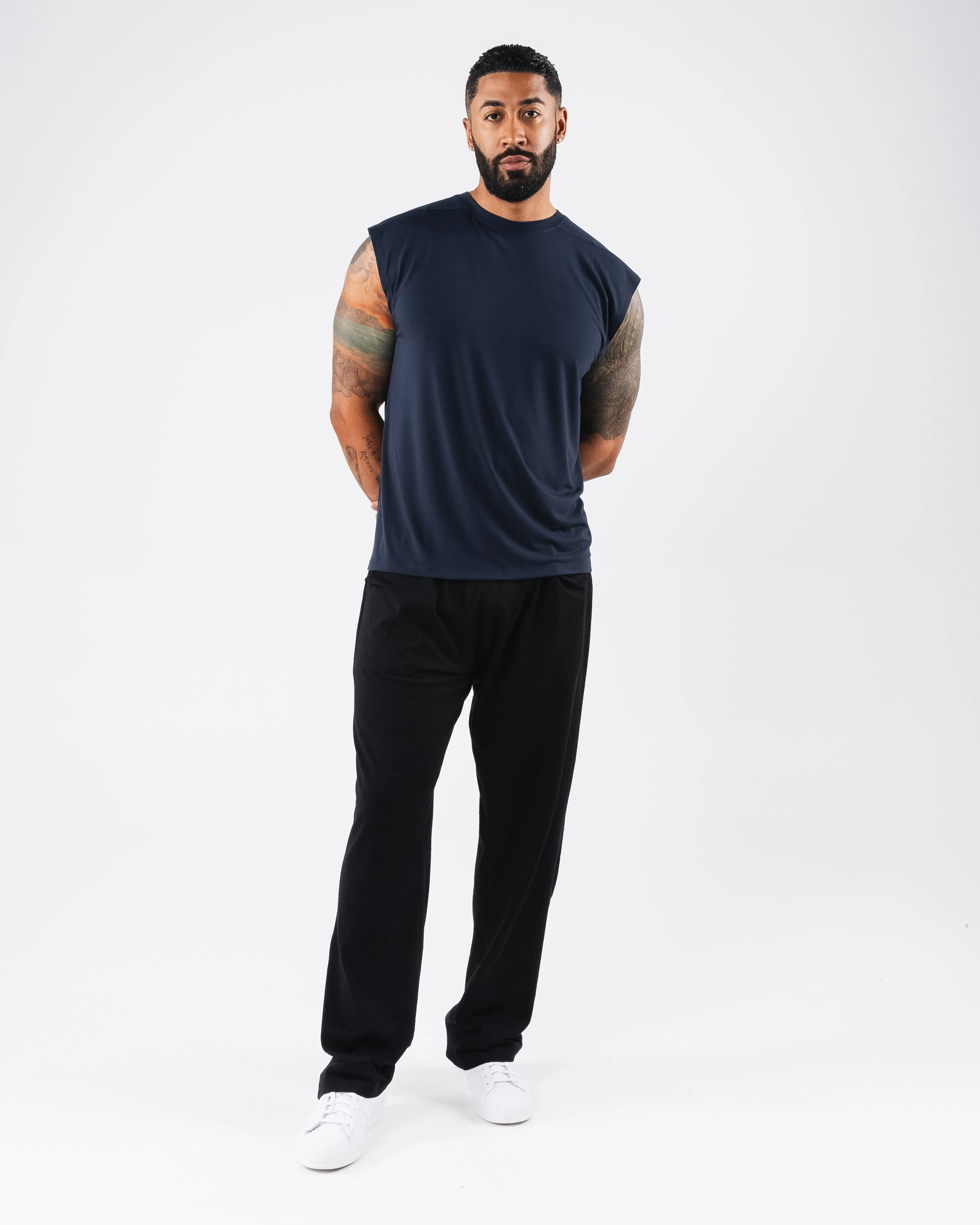 Zero Accent Tank - Dark Navy Airflow channels Ornamental