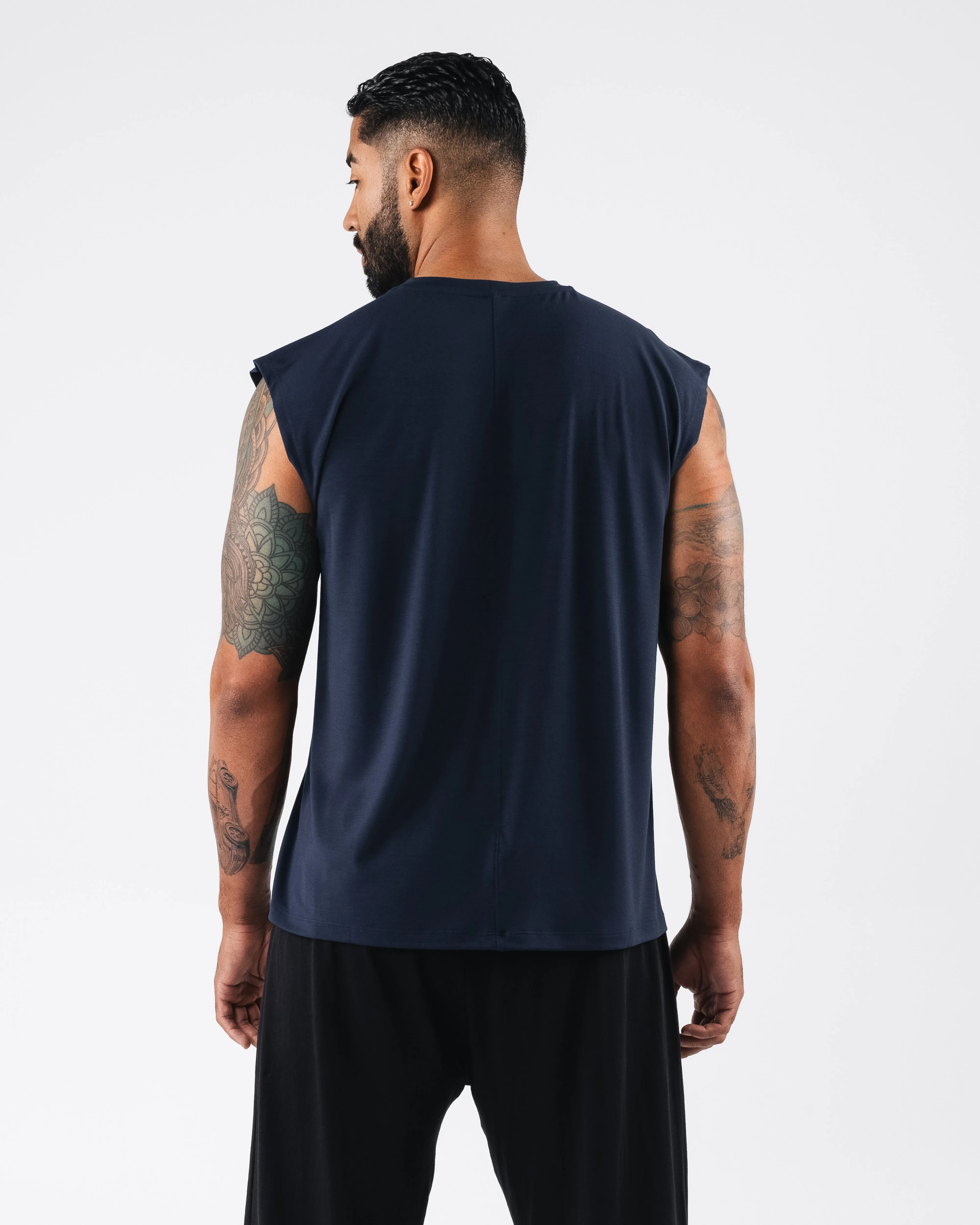 Abrasion Resistant Material Zero Accent Tank - Dark Navy