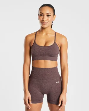 Dance lovers Stretch seams Empower Seamless Sports Bra - Brown Marl