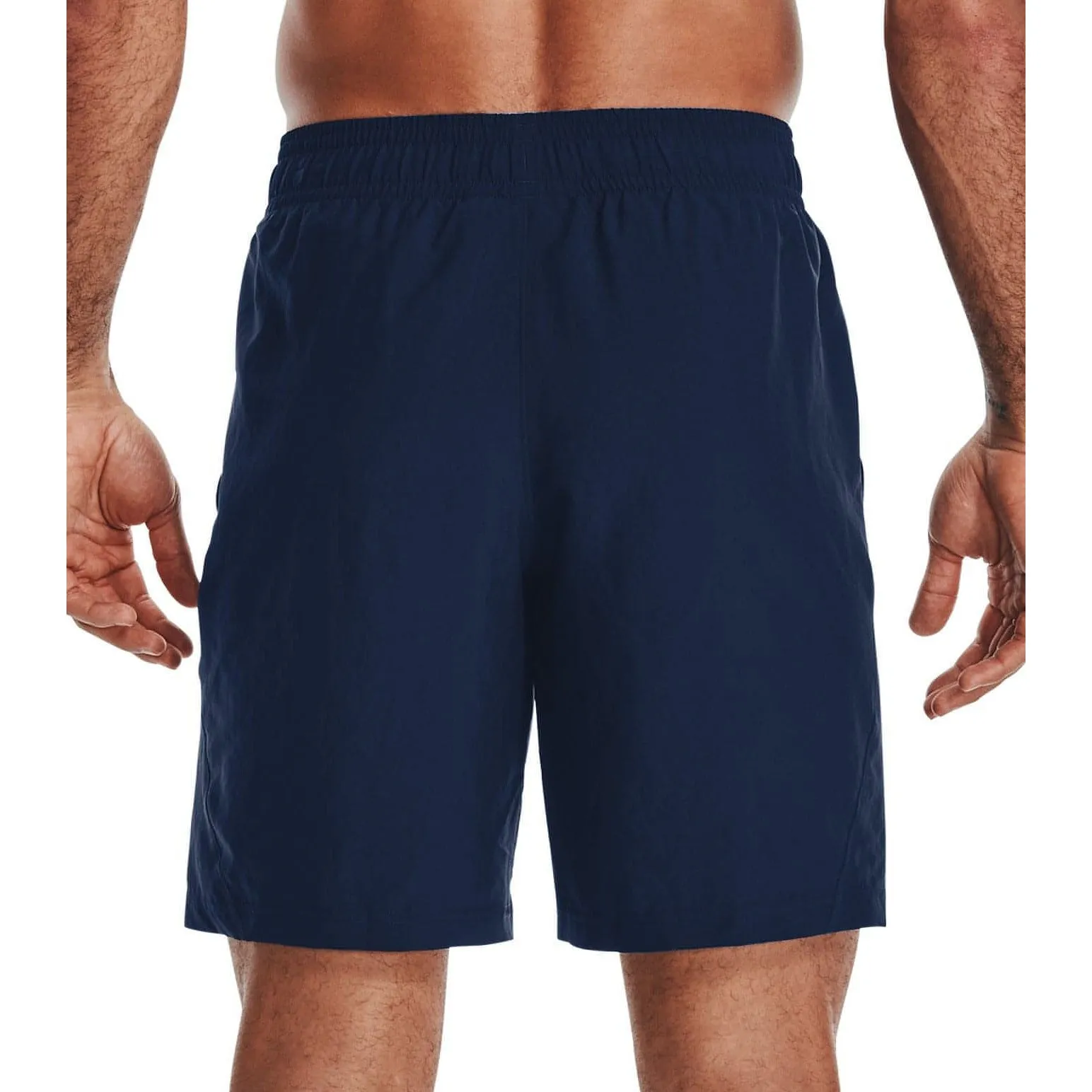 Day Trip Wear Under Armour Woven Graphic Wordmark Mens Training Shorts - Navy