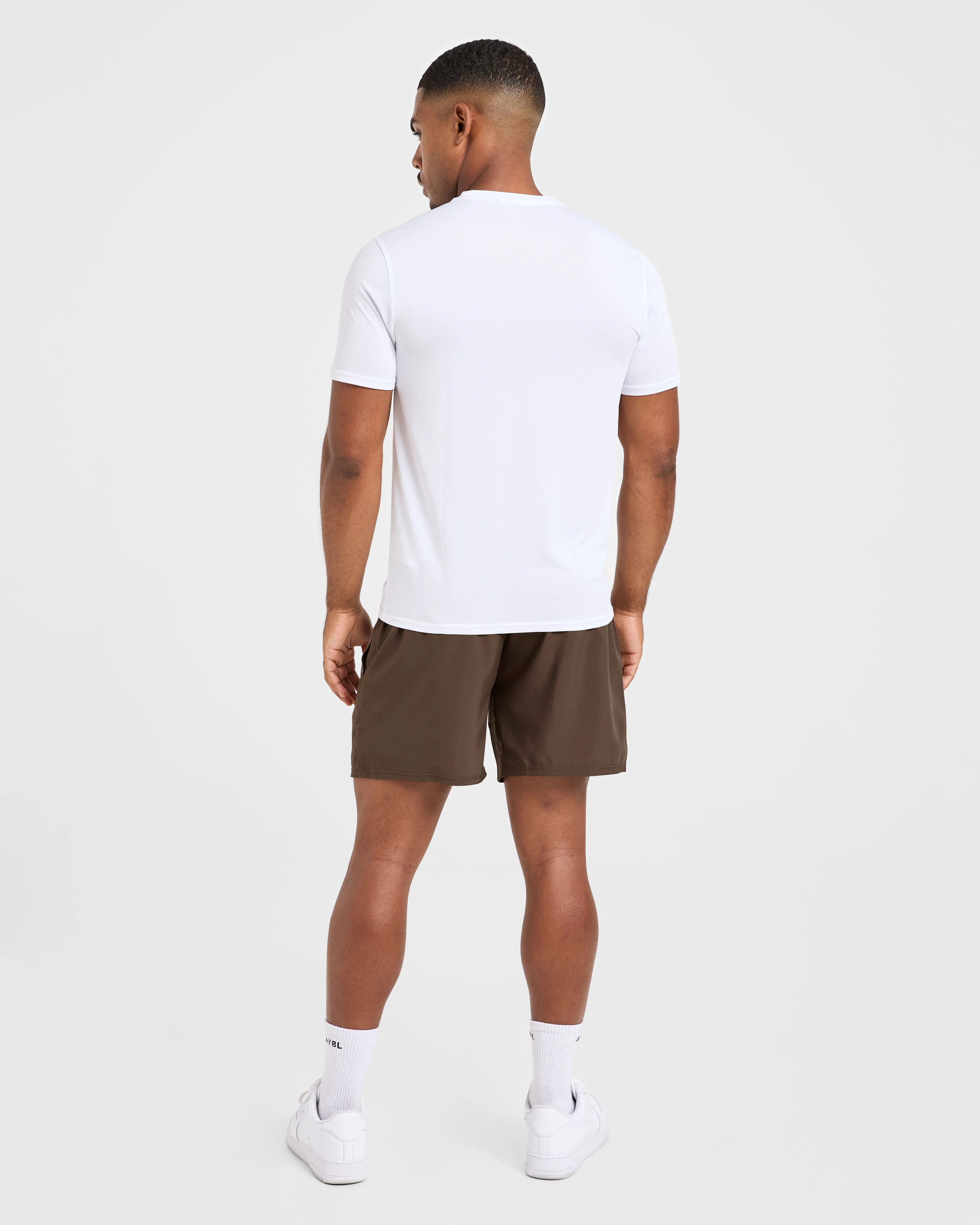 Stretch Fit Double Layered Knees Core 5" Shorts - Deep Brown