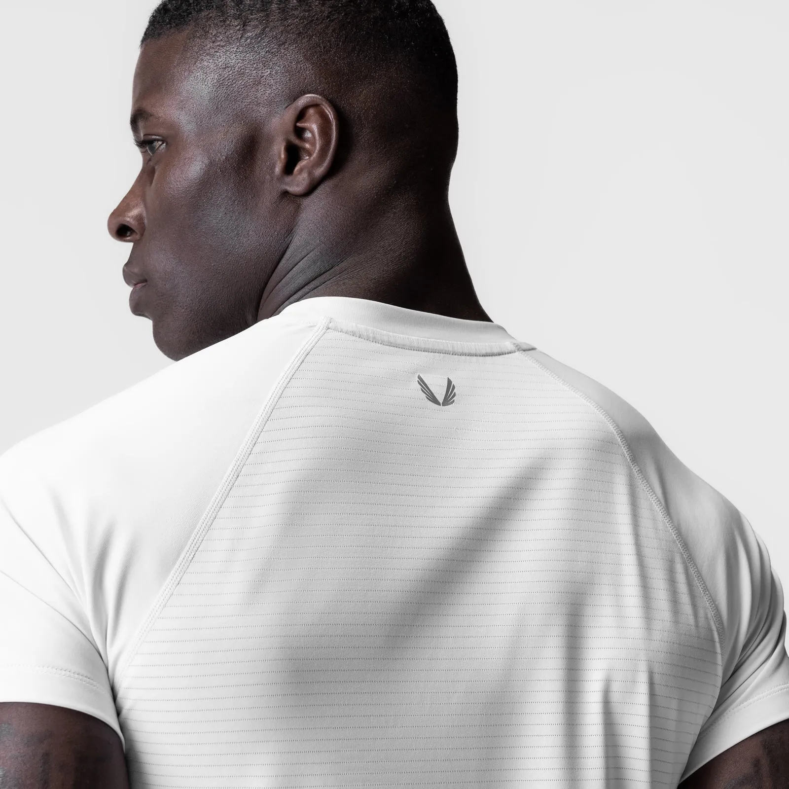 LayeredHemDetails Eco Certified Textile 0839. 3D-Lite? 2.0 Lycra? Fitted Tee - White "OTWR"