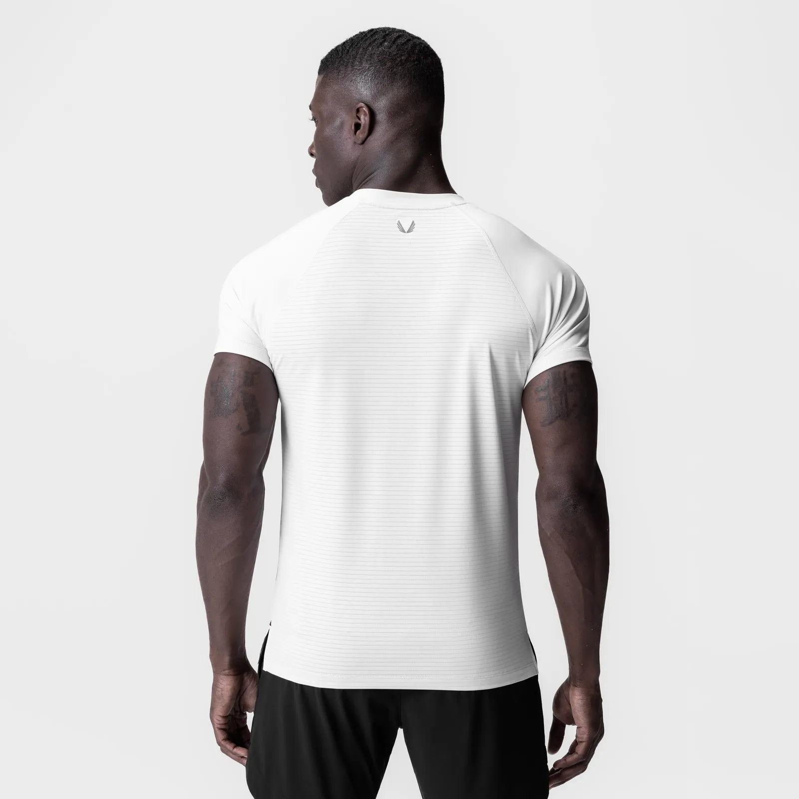 Quick Dry Material Raw Hem Finish 0839. 3D-Lite? 2.0 Lycra? Fitted Tee - White "OTWR"