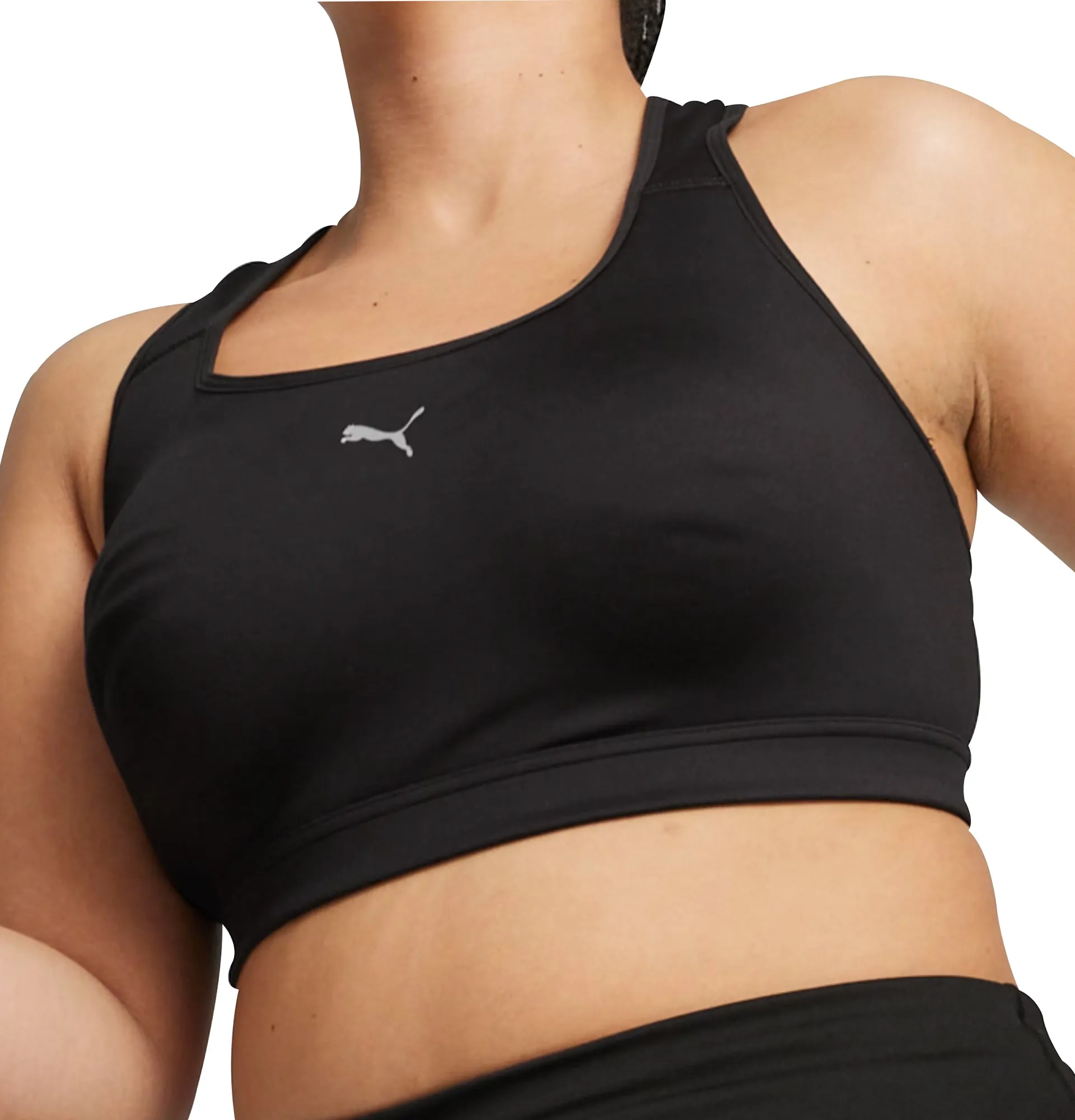 floral Trendy workout clothes Puma 4KEEPS Womens Running Sports Bra - Black