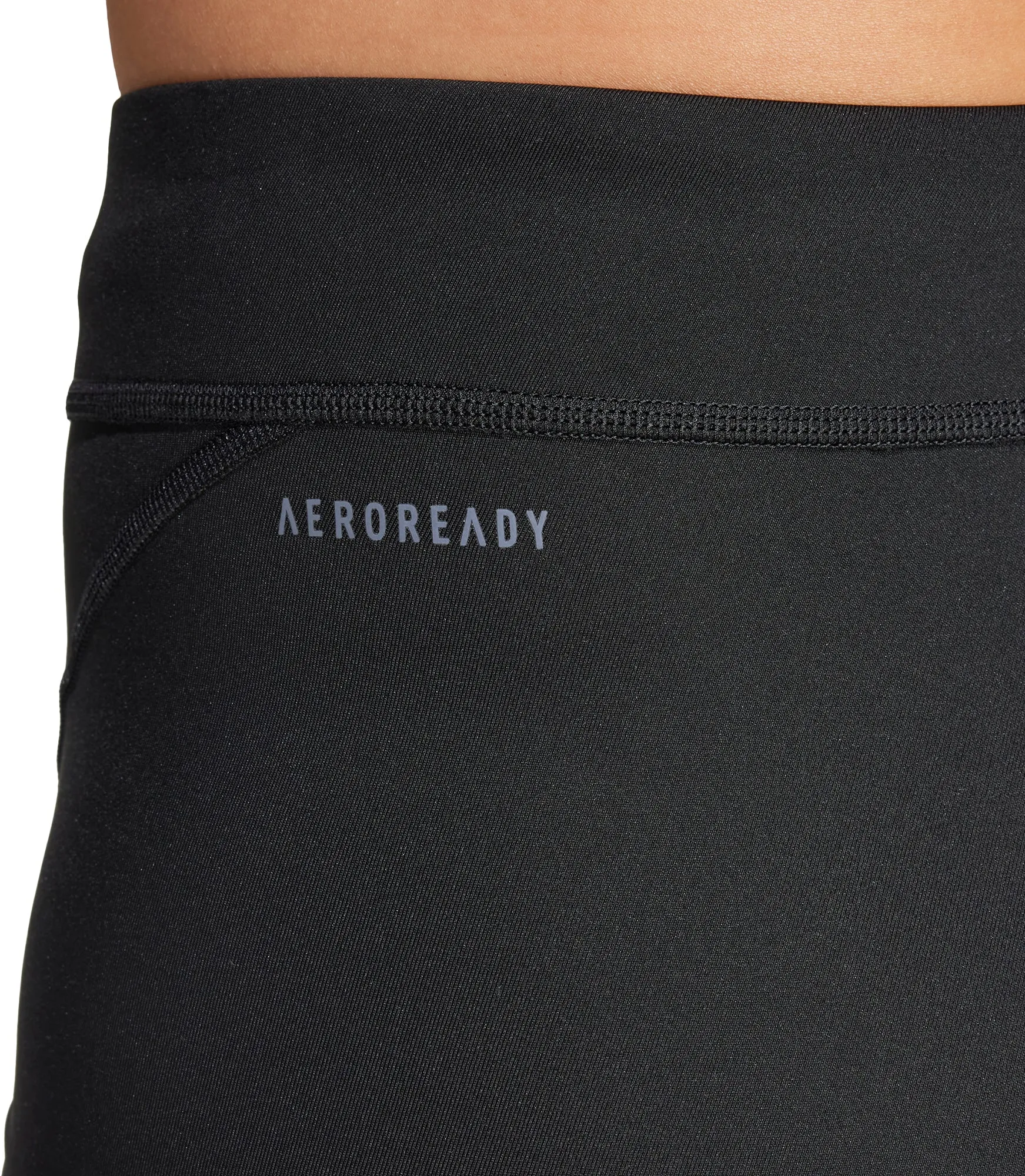 multiple pockets adidas Adizero Essentials Womens Short Running Tights - Black