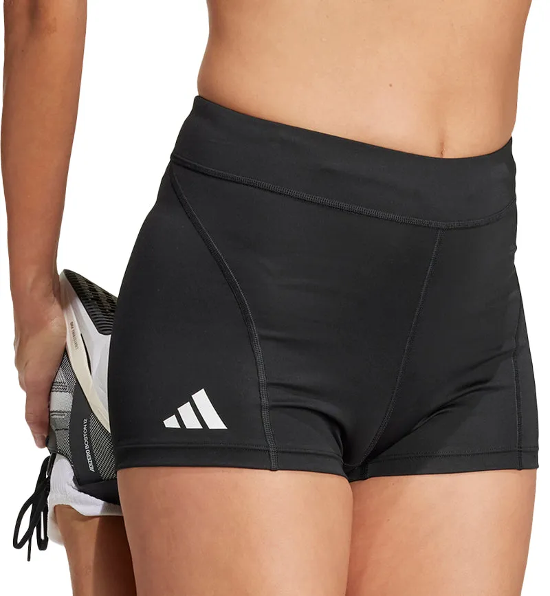 adidas Adizero Essentials Womens Short Running Tights - Black Stretchable Material