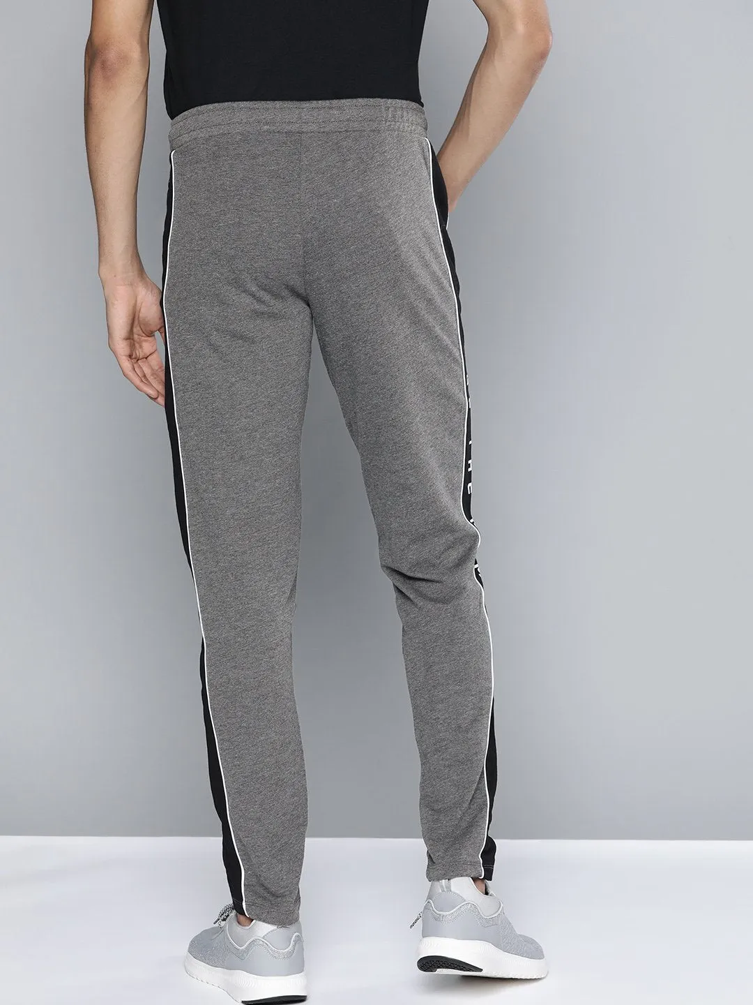 Alcis Men Grey Solid Track Pant Relaxed Style