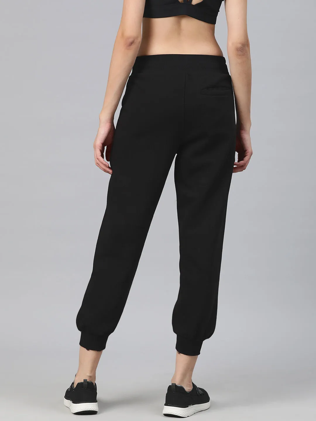 ElasticCuffs Alcis Women Typography Embroidered Sports Track Pants