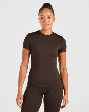 Sculpt T Shirt - Deep Cocoa Brown HypoallergenicMaterial Abrasion Resistant Material