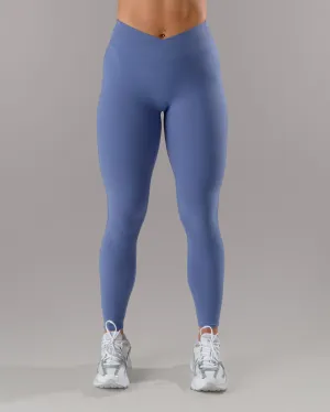 Wrap Legging - Bluebonnet Lightweight Material Pilates Session Park Run For Kids
