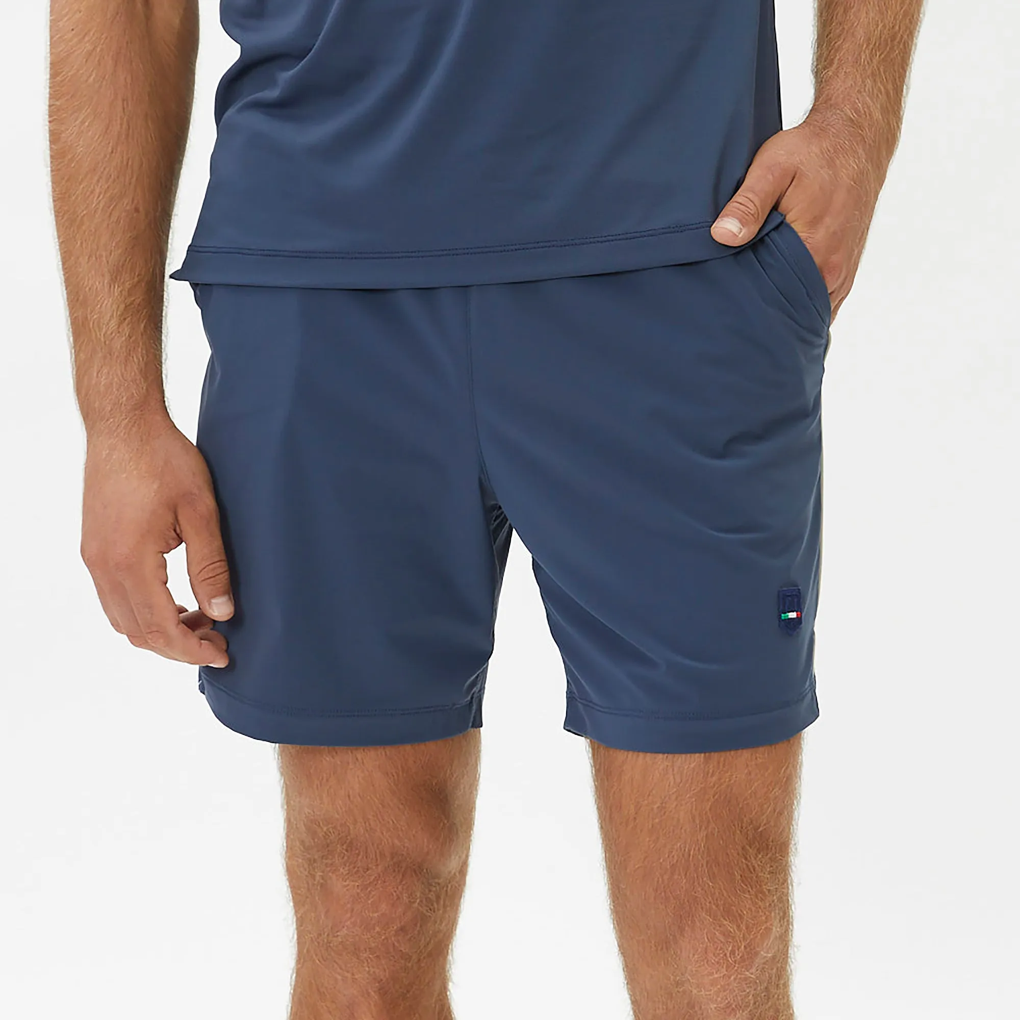 Leather shorts Energia III Short - Oceano di Mezzanotte / Tan