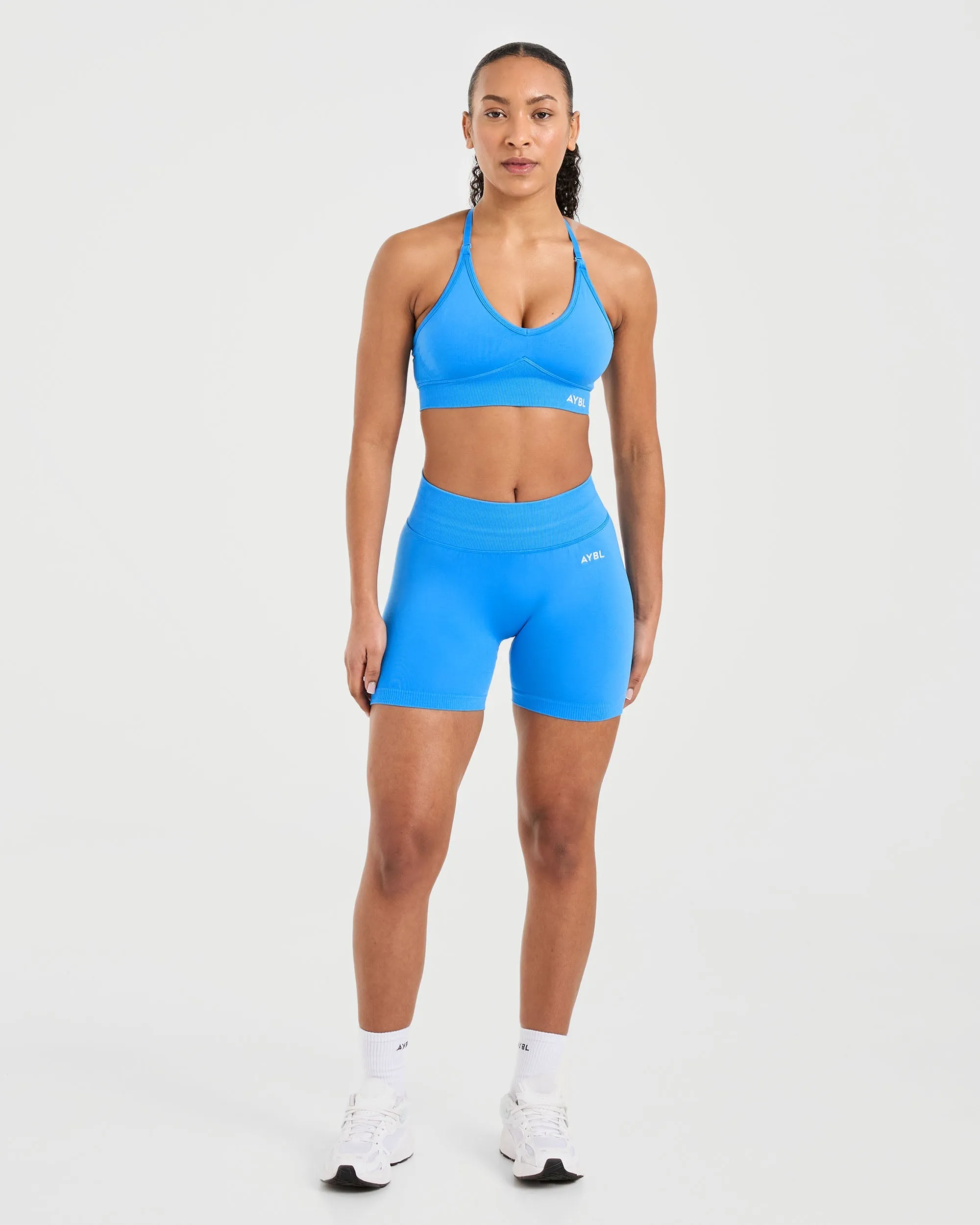 Fitness beginners synthetic materials Adapt Seamless Sports Bra - Spring Cobalt