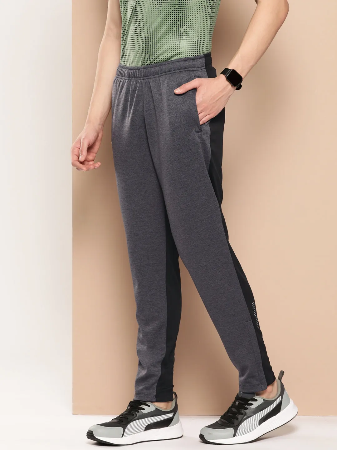Alcis Men Colourblocked Slim Fit Running Track Pants PermeableCloth Quick Layer