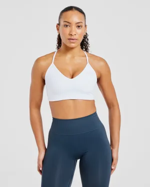 Supportive seams Anti-pilling seams Essential Crossback Sports Bra - White