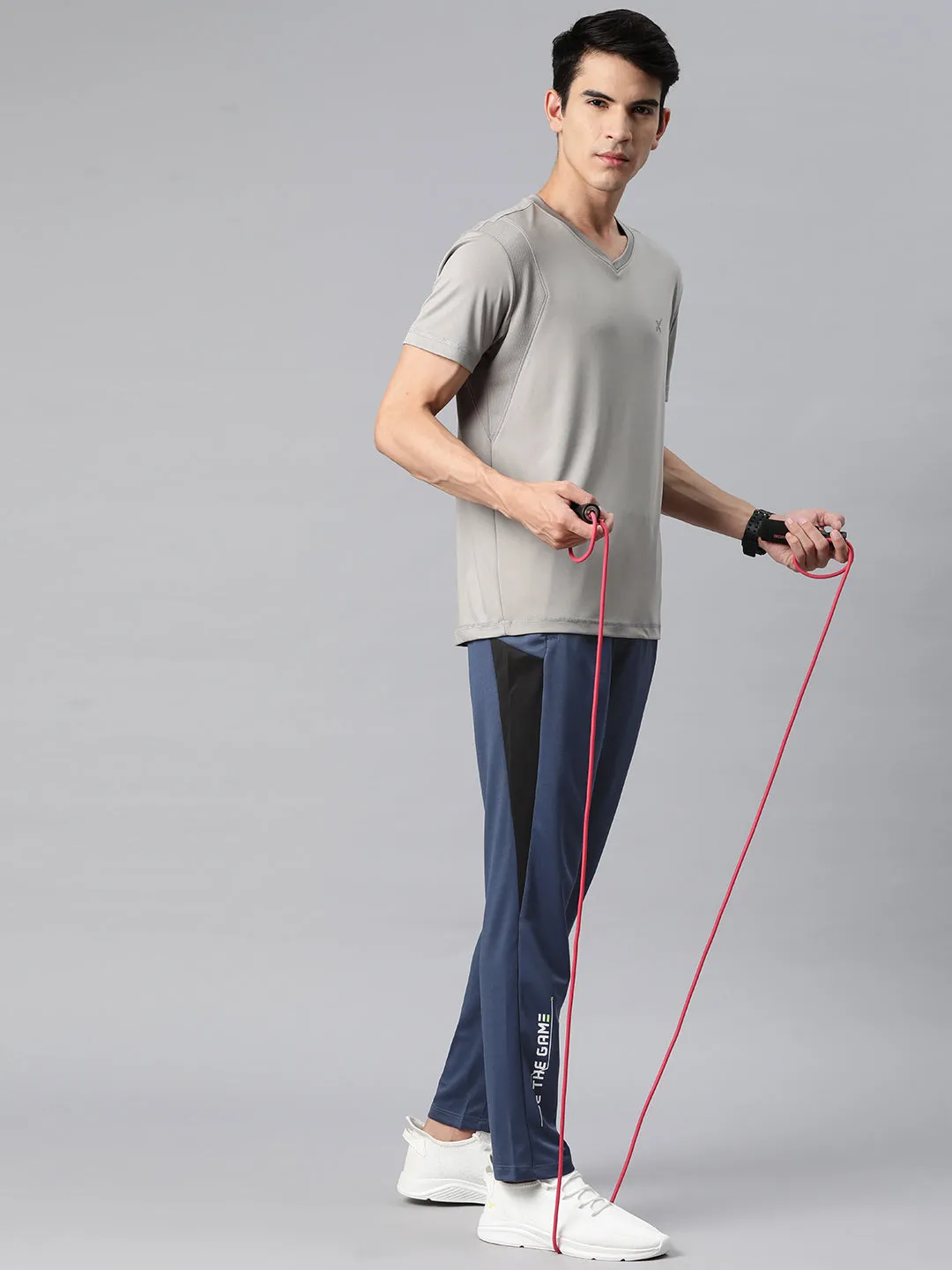 Outdoor Comfort Double Stitched Seams Alcis Men Solid Slim-Fit Track Pants
