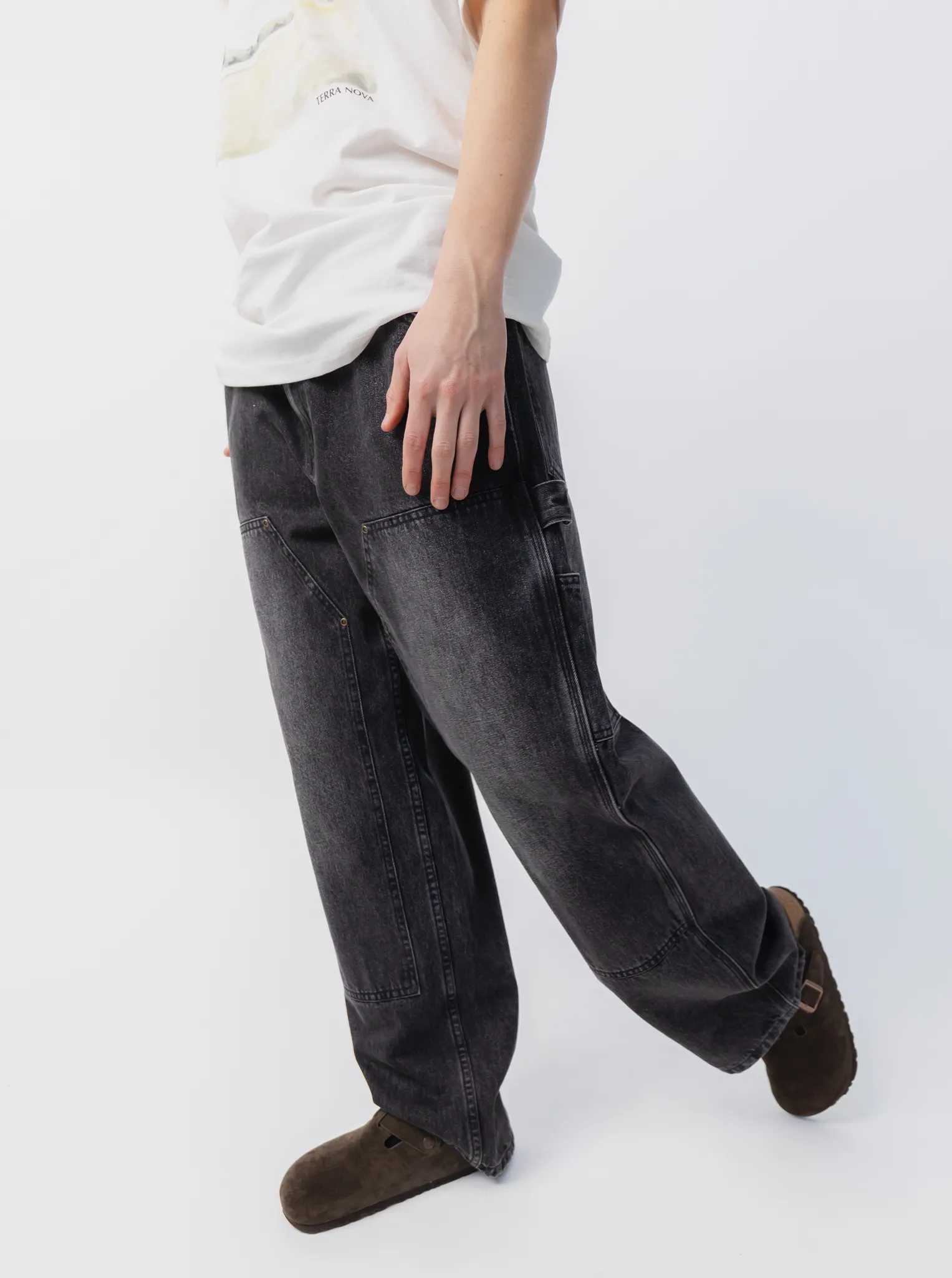 Double Knee Pants Convertible legs High-rise waist