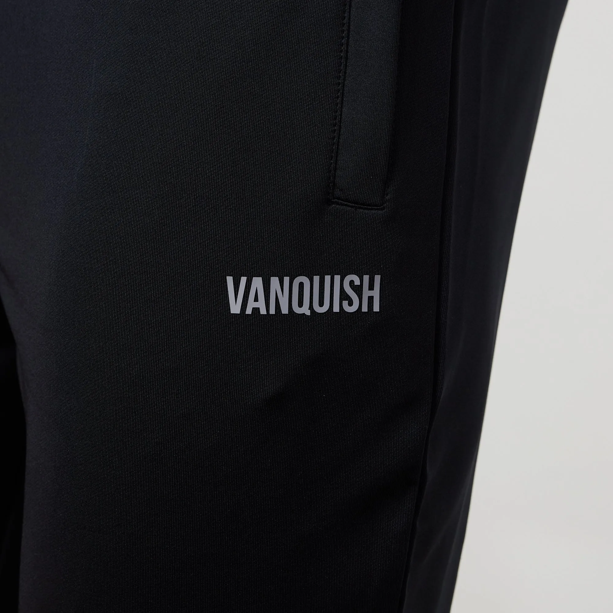 Work Friendly Flatlock Seams Vanquish Essential Black Performance Sweatpants