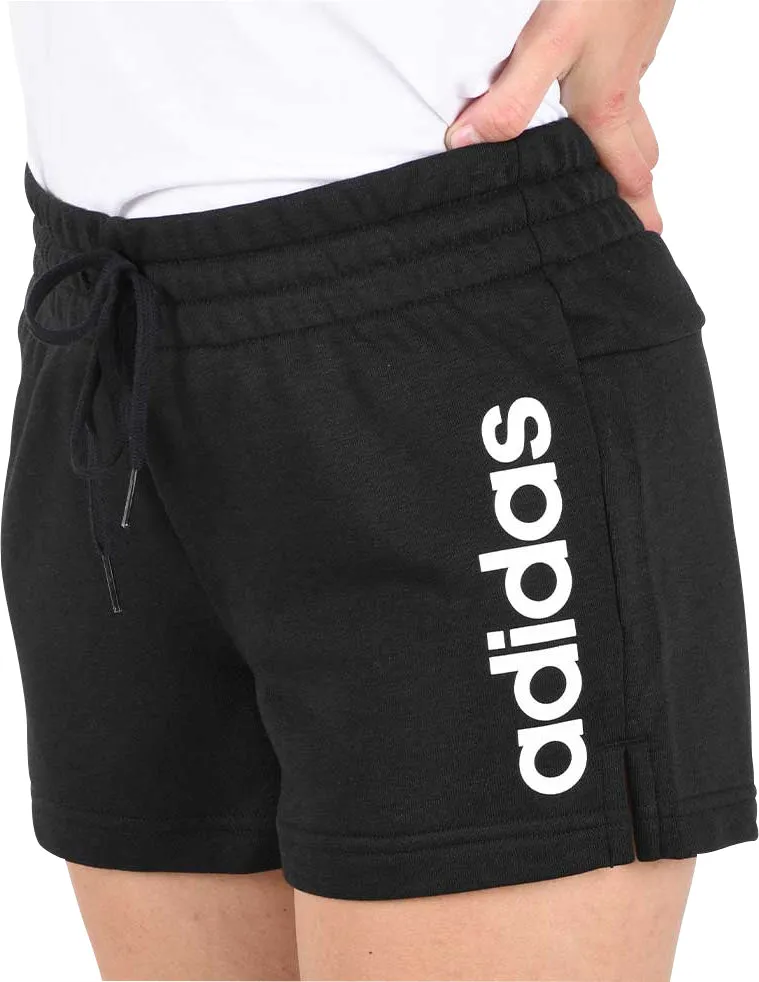 adidas Essentials Slim Logo Womens Training Shorts - Black Anorak
