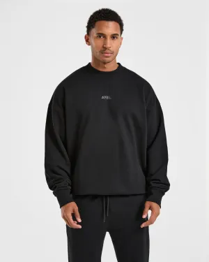 Bilby like Fresh Vibe Craft Oversized Sweater - Black