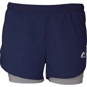 tropical style Snag Free Fabric Technology More Mile Conquer 2 in 1 Womens Running Shorts - Navy