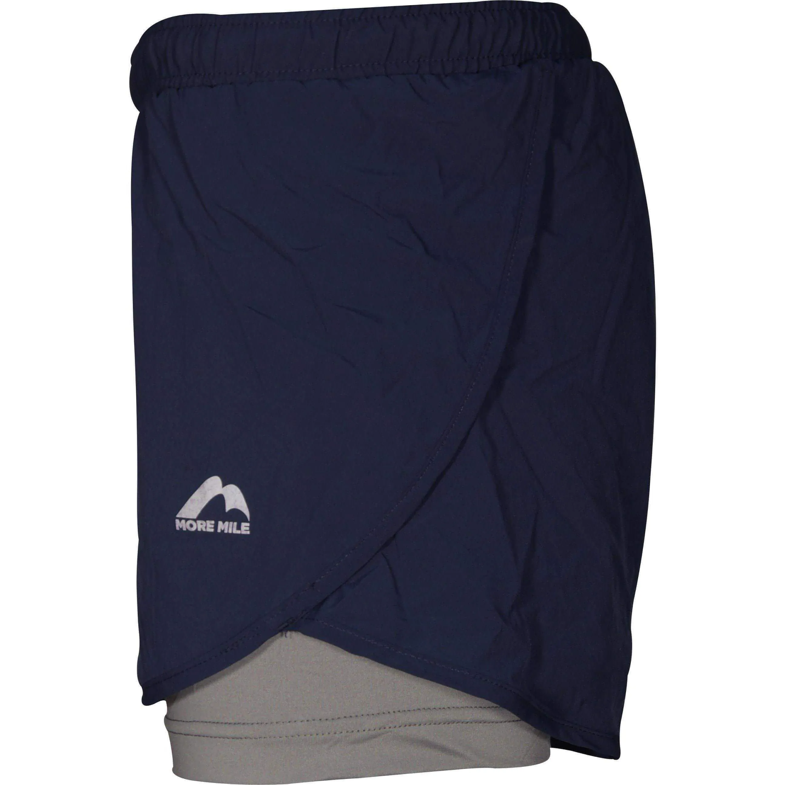 More Mile Conquer 2 in 1 Womens Running Shorts - Navy Fashionable Look Non Irritating Tags