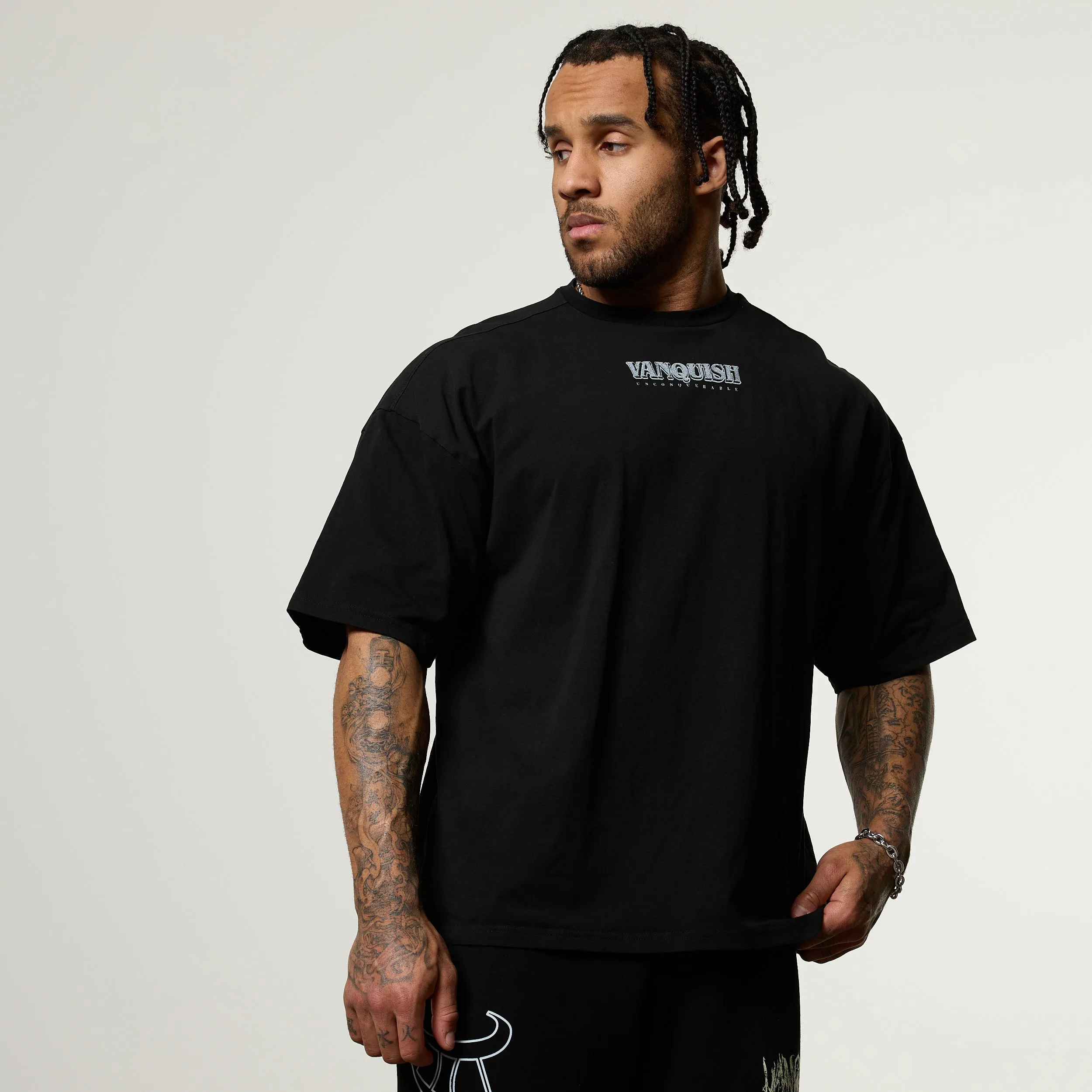 Vanquish Olympus Black Minotaur Oversized Boxy T Shirt Active Style Trend