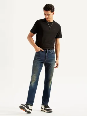 Tagless Design Men's Redloop 513 Slim Straight Fit Mid Rise Jeans