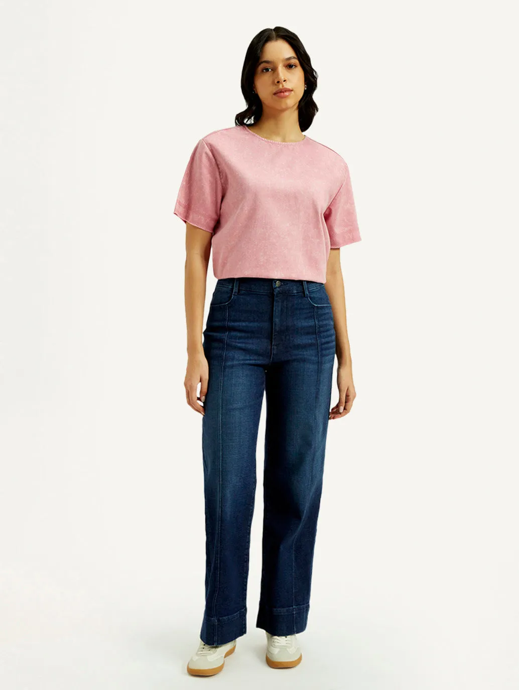 Ready Choice Outfit Ready Style Women's Redloop Dark Indigo Mile High Wide Leg Fit High Rise Jeans