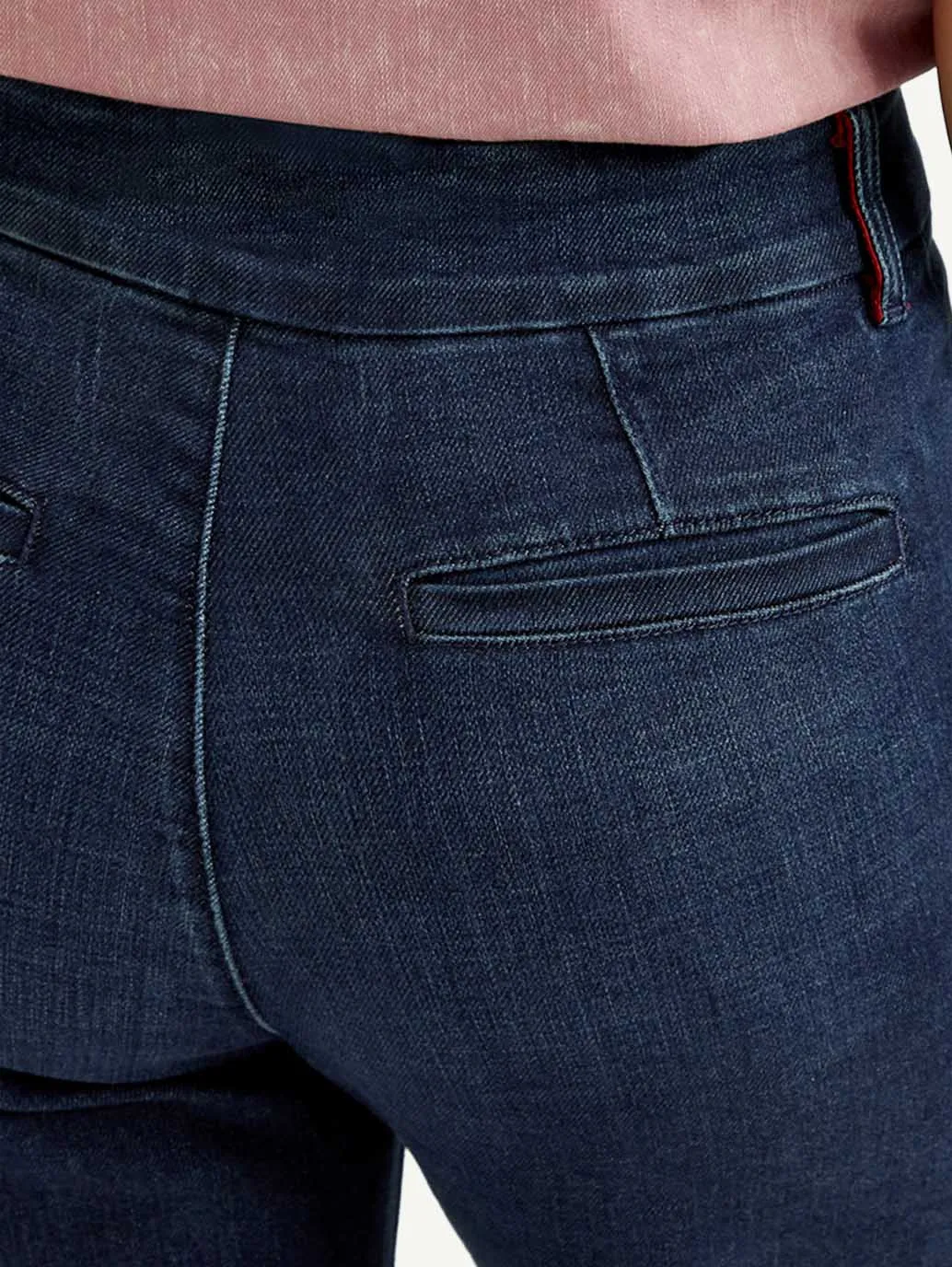 Earthy Modern Minimalist Office Wear Women's Redloop Dark Indigo Mile High Wide Leg Fit High Rise Jeans