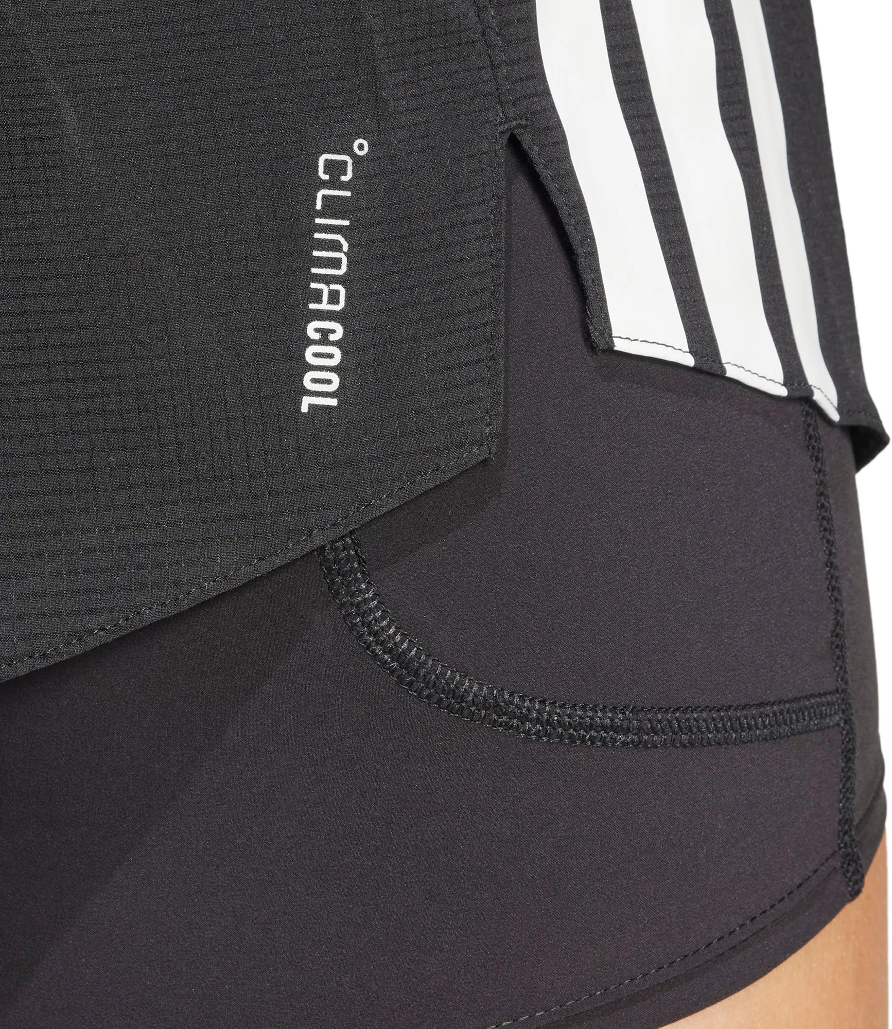 Wedges Lightweight Fabric adidas Adizero Gel Pocket 2 In 1 Womens Running Shorts - Black