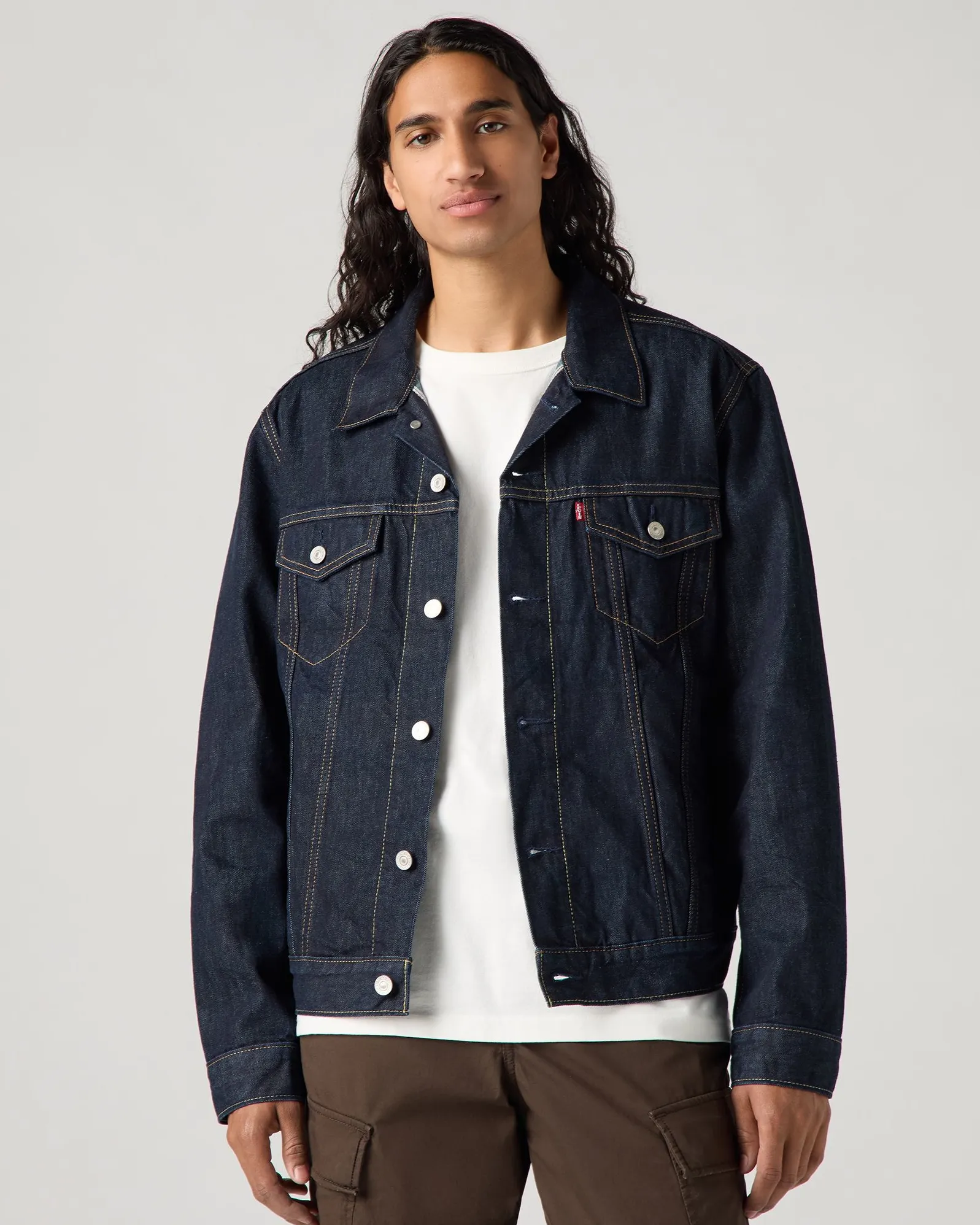 Levi's? Trucker Denim Jacket - Thriller Selvedge Resin Rinse Unisex Outfit