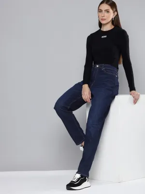 Women's 80s Mom Blue Loose Fit High Rise Jeans Modern Spring Mood