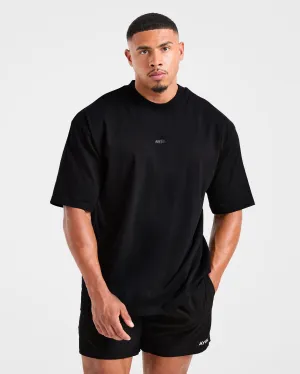 Airflow Ventilation System Craft Oversized T Shirt - Black