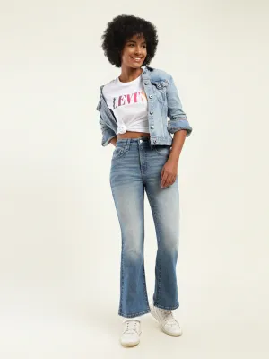 Vintage Inspired Weave Durable piece Women's 710 Blue Skinny Fit High Rise Jeans