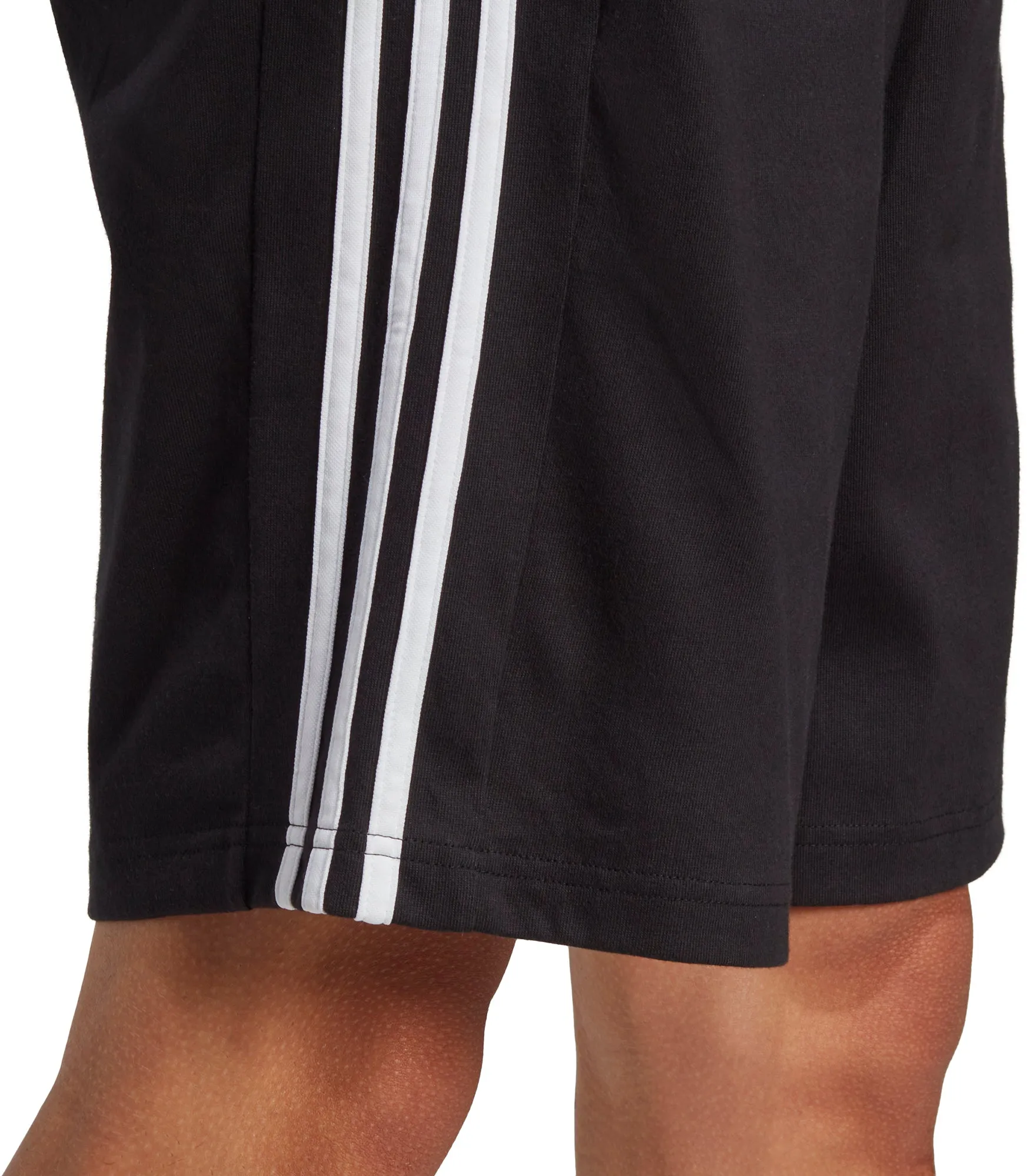 adidas Essentials 3 Stripes 10 Inch Mens Shorts - Black Outdoor Layer Anti Snag Fabric