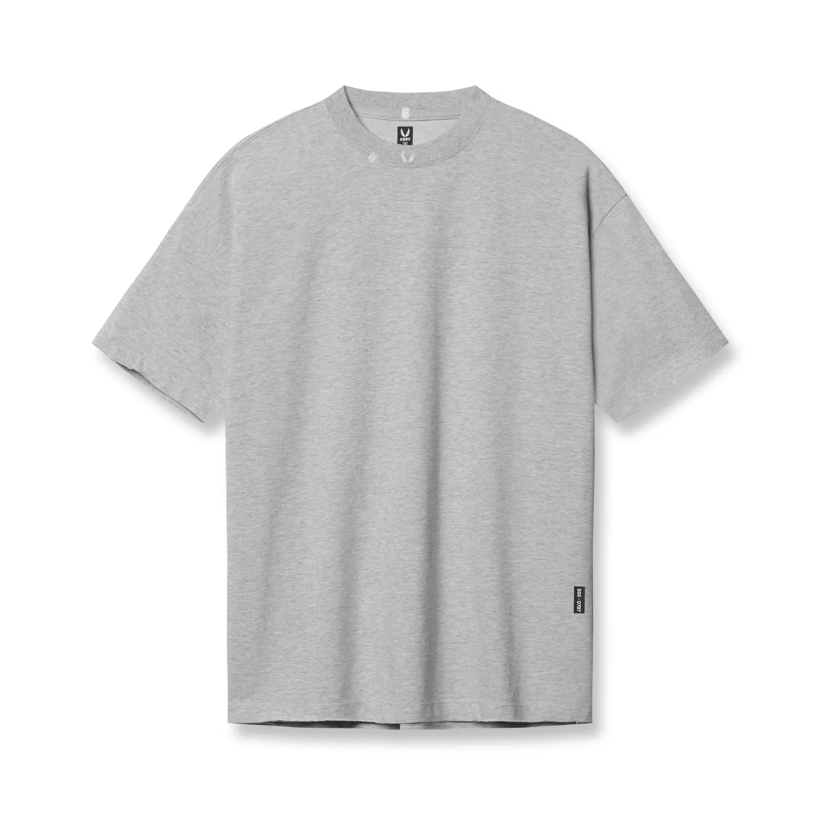Sleek Fit Flexible Ribbed Cuffs 0797. Tech Essential? Relaxed Tee - Heather Grey