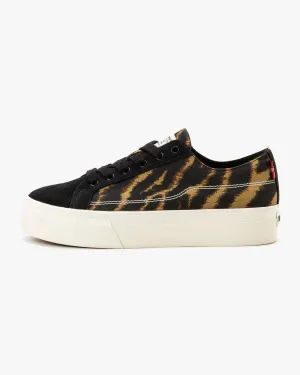 Levi's? Womens XL Decon Low Sneakers - Regular Black Neutral Tones