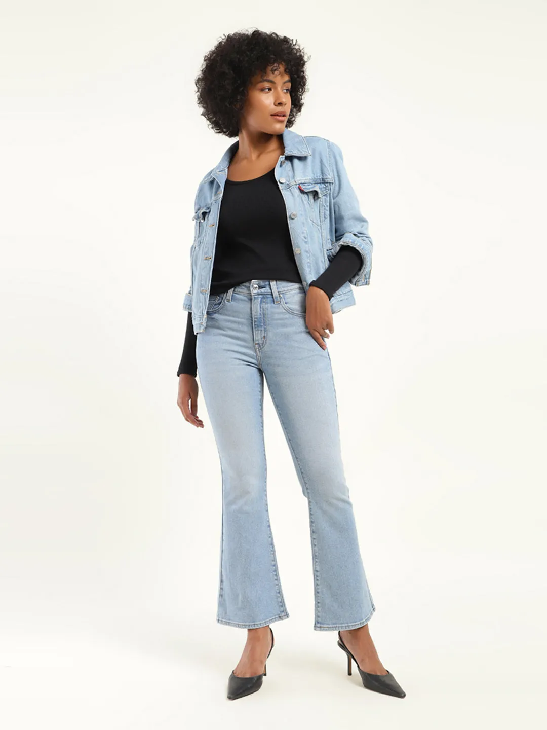 Women's 710 Blue Skinny Fit High Rise Jeans Casual Dressing Movement Friendly