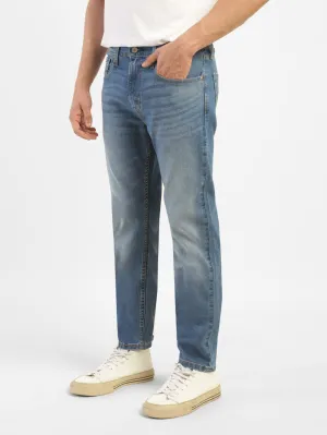 Men's 512 Blue Slim Tapered Fit Mid Rise Jeans Beach Day Winter Warmth Classic Lockstitch Construction